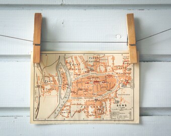 1908 Vintage Sens Map