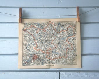 1907 Vintage Brandenburg Map