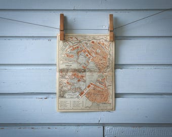 1906 Vintage Toulon Map