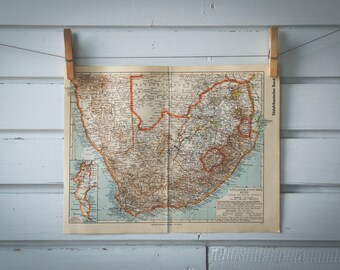 1936 Vintage South Africa Map