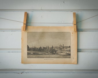 1894 Vintage Edirne Lithograph Illustration