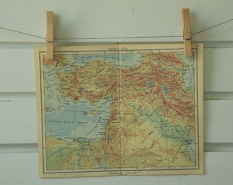 1951 Vintage Near East Map