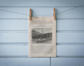1897 Vintage Stikine Country Lithograph Illustration