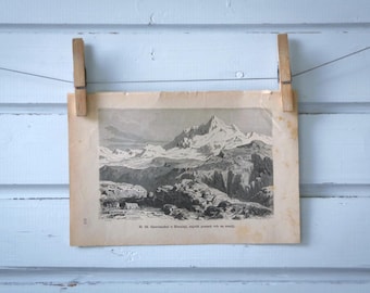 1888 Vintage Gaurishankar Lithograph Illustration