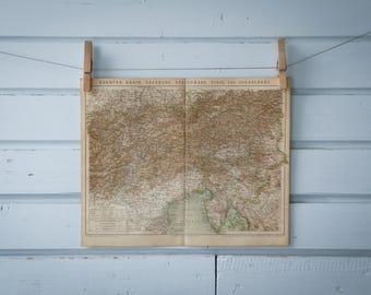 1887 Vintage West Austria Map