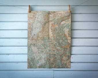 1930s Vintage West Macedonia Map