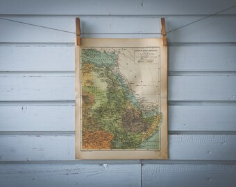 1928 Vintage Northeast Africa Map