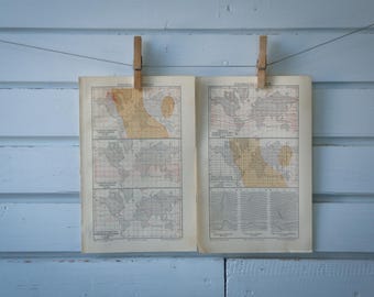 1907 Vintage Earth Magnetism Map