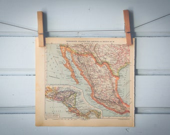 1929 Vintage Mexico Map