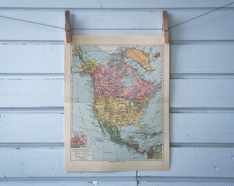 1932 Vintage North America Map
