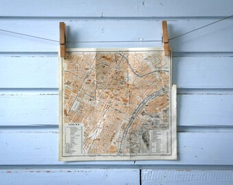 1931 Vintage Turin Map