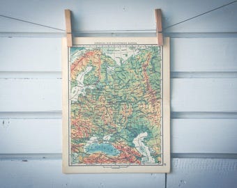 1956 Vintage Map of Russia