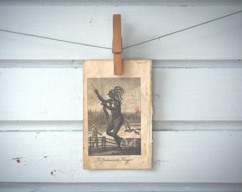 1804 Vintage Sioux Warrior Engraving