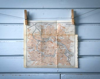 1886 Vintage Wrocław Map
