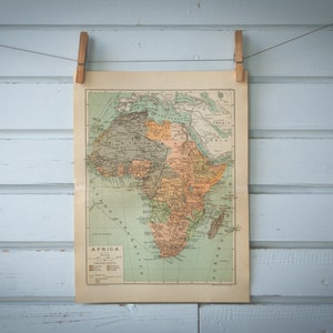 Mapa antiguo de África de 1928
