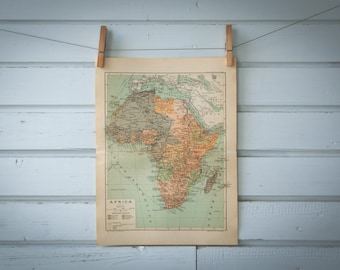 1928 Vintage Map of Africa