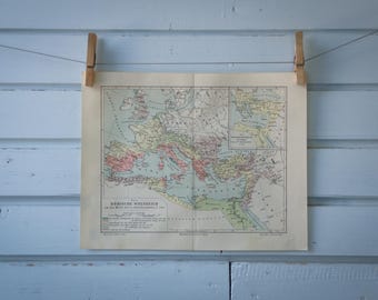 1907 Vintage Map of the Roman Empire