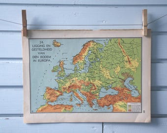 1941 Vintage Map of Europe