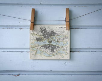 1904 Vintage Stockholm Map