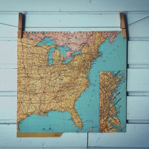 Carte vintage 1964 est des Etats-Unis