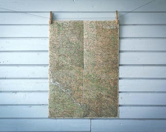 1930s Vintage West Serbia Map