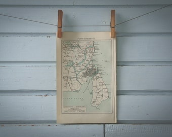 1907 Vintage Copenhagen Map