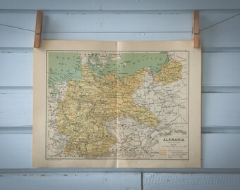 1928 Vintage Germany Map