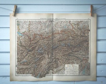 1906 Vintage West Austria Map