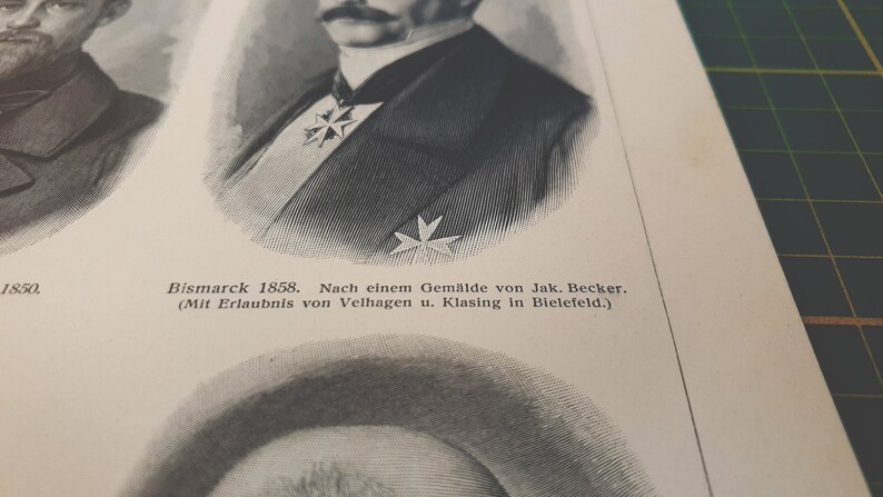 1907 Vintage Otto von Bismarck Lithograph Illustration image 9