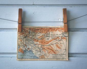 1904 Vintage South California Map