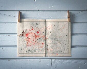 1936 Vintage Germans in Central Europe Map