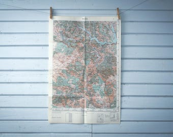 1954 Vintage East Blidinje Nature Park Map