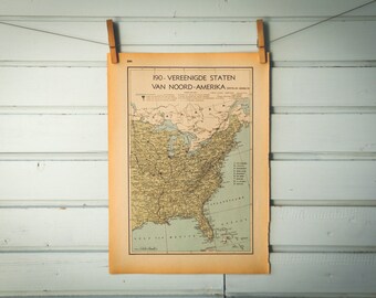 1941 Vintage East USA Map