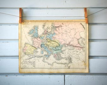 1880 Vintage Map of Europe