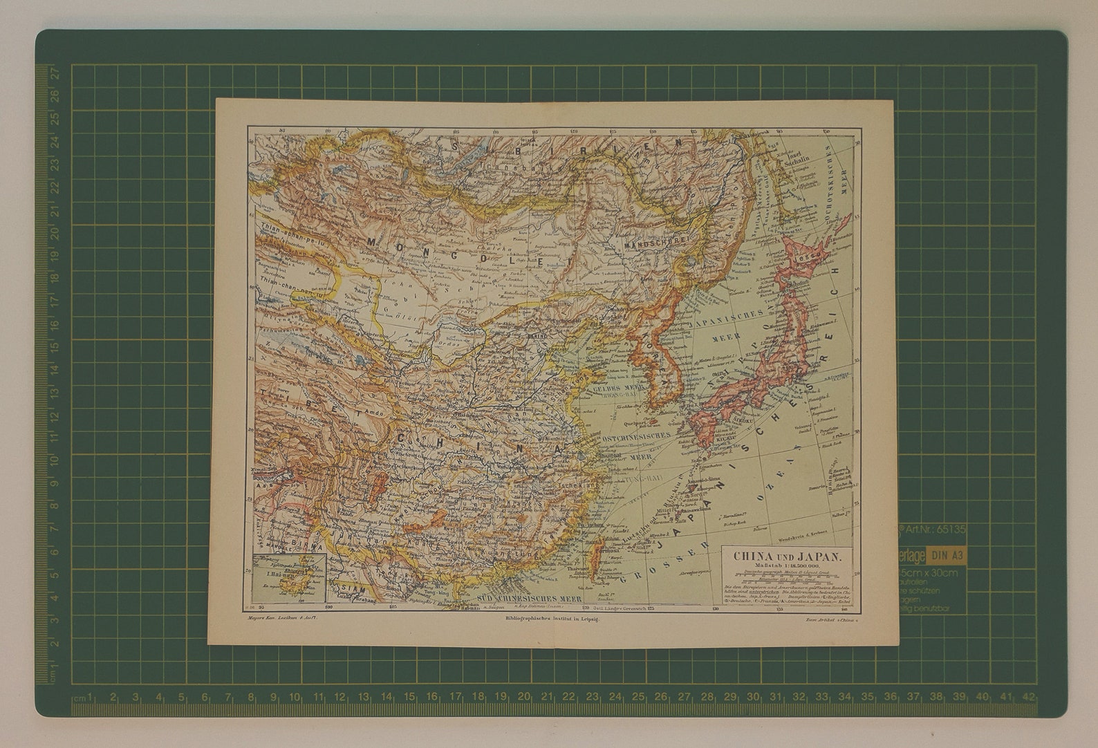 1890 Vintage Map of China Etsy