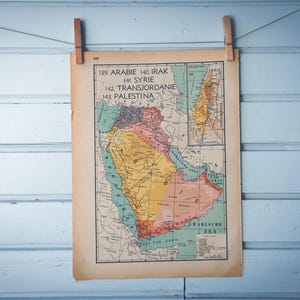 1941 Vintage Karte der Arabischen Halbinsel