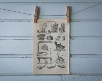 1907 Vintage Nursing Ephemera Lithograph Illustration