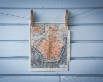 1920 Vintage Map of Toledo