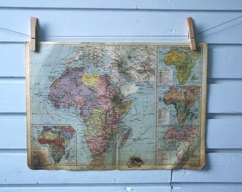 1930s Vintage Map of Africa