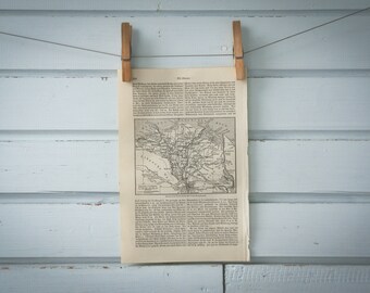 1907 Vintage Nile Delta Map
