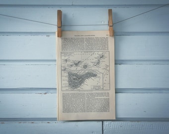 1907 Vintage Canaries & Tenerife Map