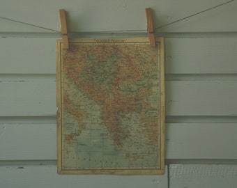 1951 Vintage Map of the Balkans