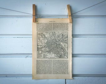 1907 Vintage Warsaw Map