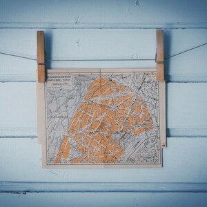 1930er Jahre Vintage Nord Passy Arrondissement Karte