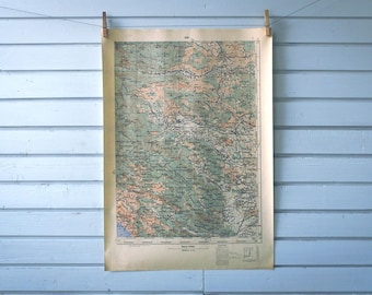 1950 Vintage West Lika Map