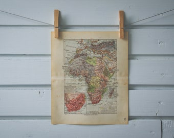 1936 Vintage Map of Africa