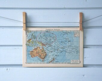 1941 Vintage Oceania Map
