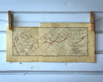1928 Vintage Ring of Fire Map