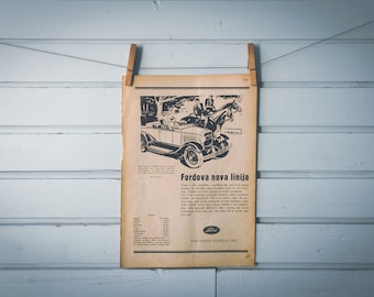1930 Vintage Ford Advertisement Illustration