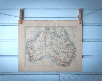 1895 Vintage Australia Map